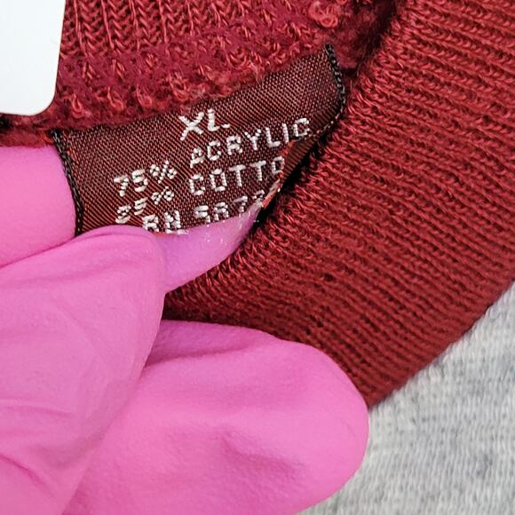 Vintage 90s Line-Up Colorblock Sweatshirt Women XL 23x24 Red - Picture 8 of 12